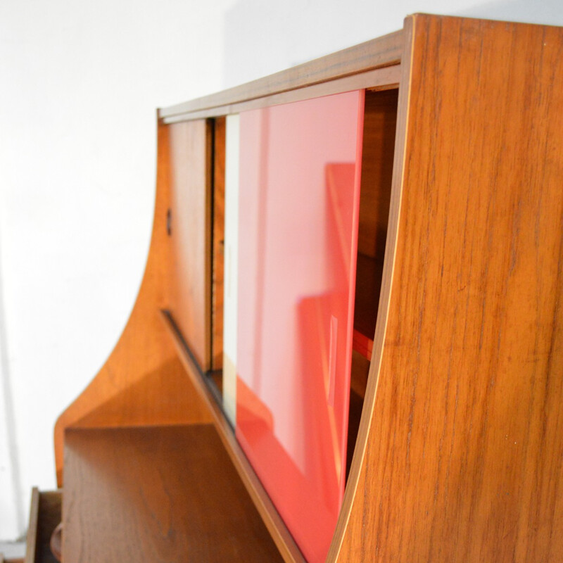 Scandinavian Highboard with glass panels - 1960s