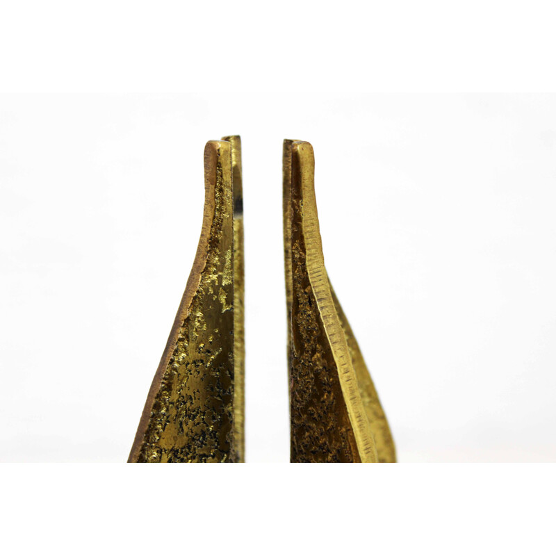 Vintage bronze Brutalist candlestick, 1960