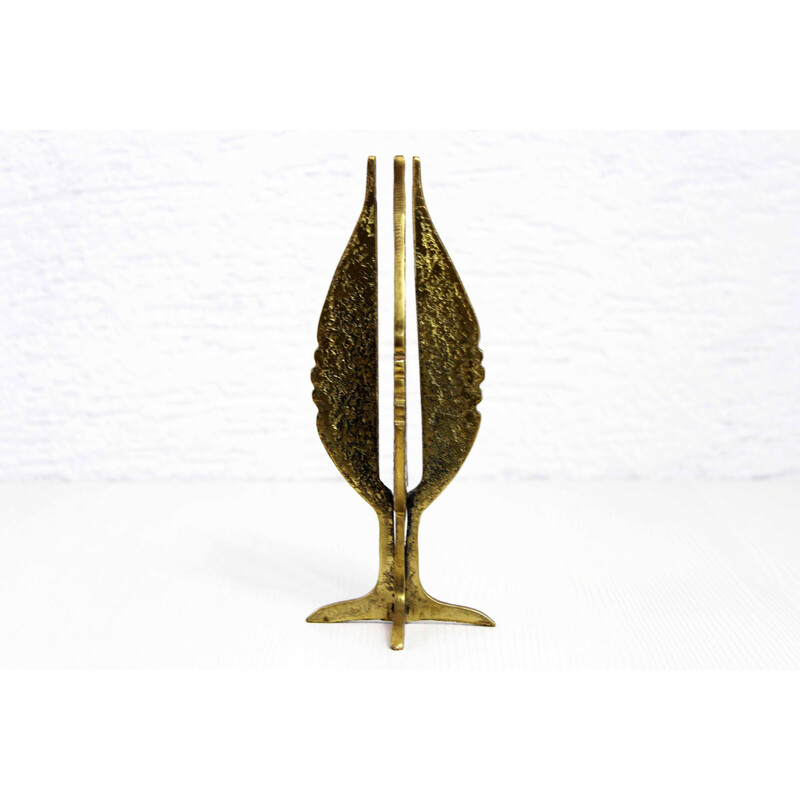 Vintage bronze Brutalist candlestick, 1960