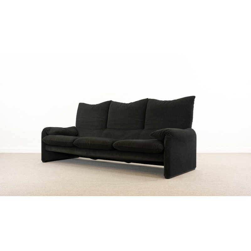 Vintage Maralunga 3-zits bank van Vico Magistretti voor Cassina