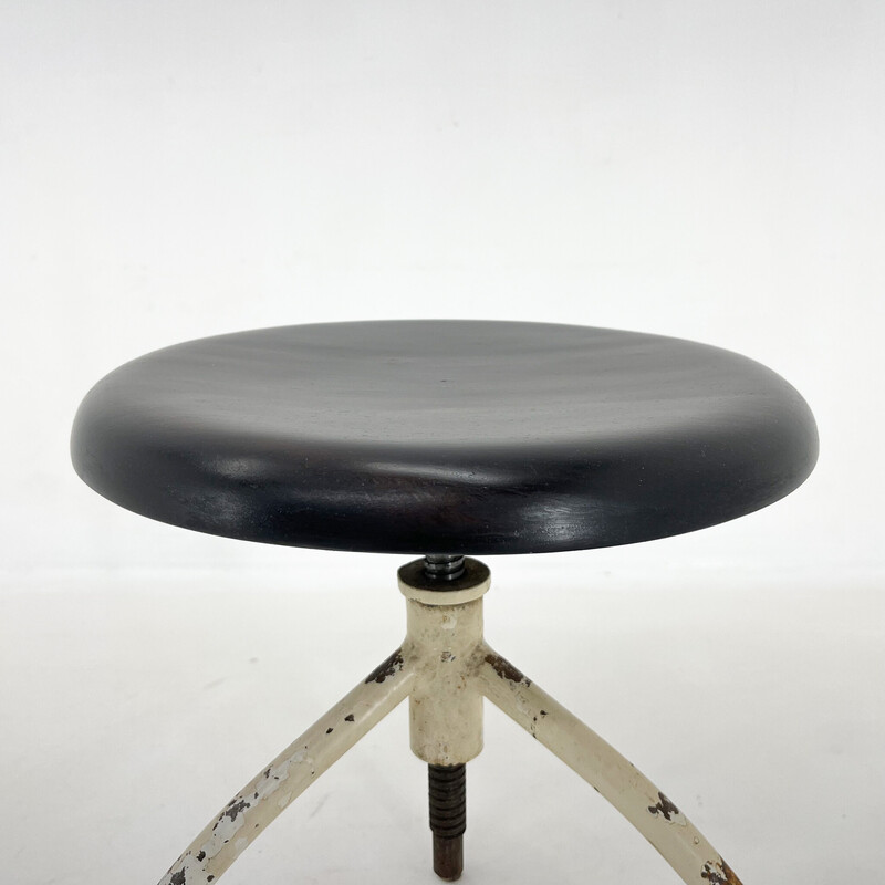 Vintage medical adjustable stool, 1950s
