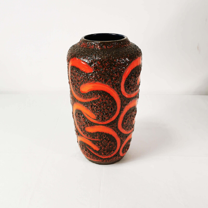 Vintage Fat Lava Vase, Deutschland 1960s