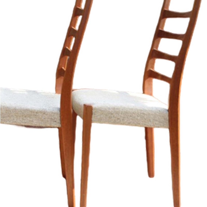 Swedish vintage ladder back dining chairs by Svegards of Markaryd, 1960s