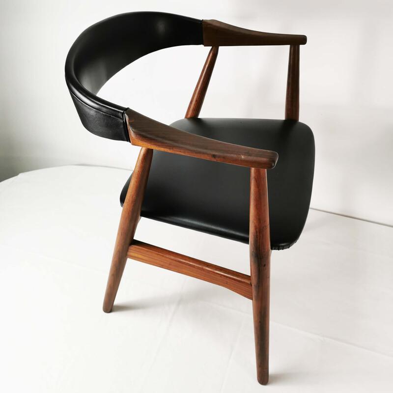 Cadeira de braços modernista Vintage by Th. Harlev para Farstrup, Dinamarca Anos 60