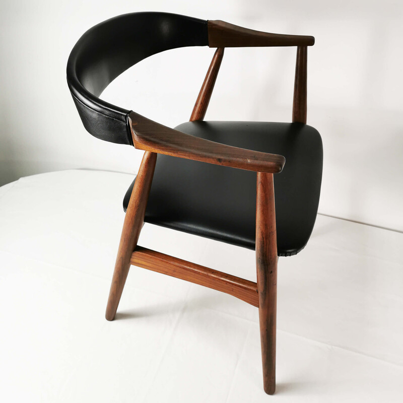 Fauteuil moderniste vintage par Th. Harlev pour Farstrup, Danemark 1960