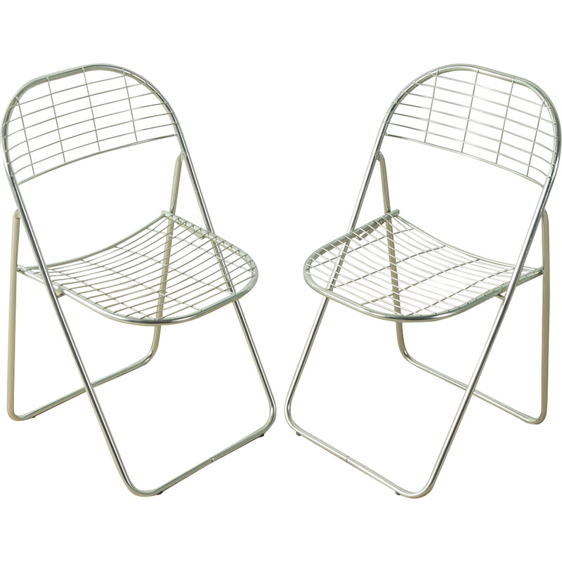 Par de cadeiras dobráveis vintage Åland de Niels Gammelgaard para Ikea, década de 1970
