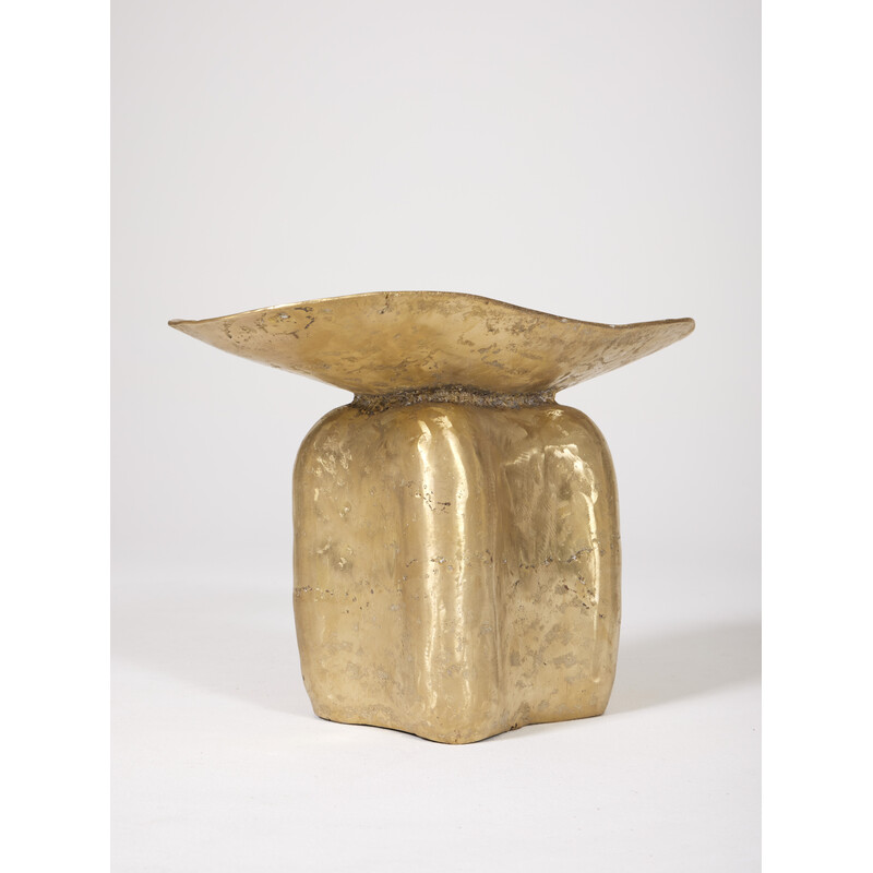 Ashanti vintage stool in bronze