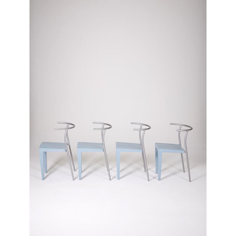Set of 4 vintage "Dr Glob" chairs by Philippe Starck for Kartell, 1988