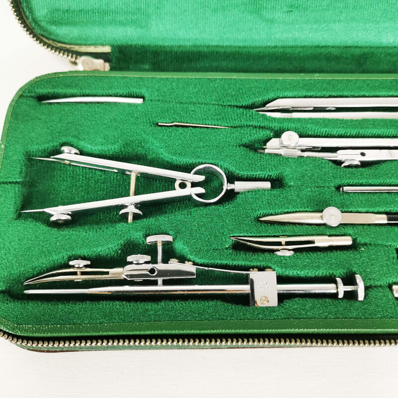 Vintage set of drawing instruments by A.W.Faber Castell, Germany 1960s