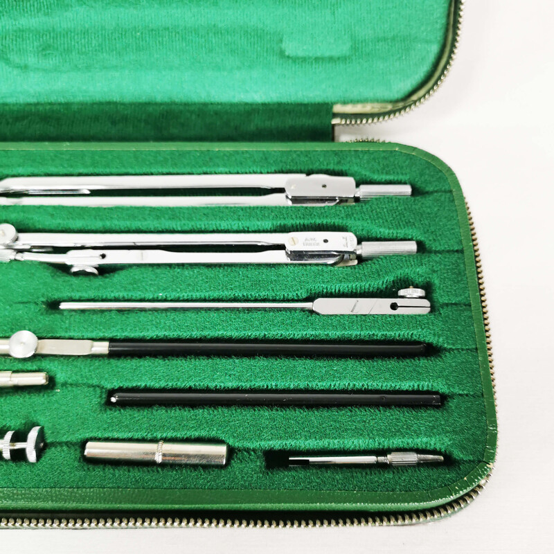 Vintage set of drawing instruments by A.W.Faber Castell, Germany 1960s