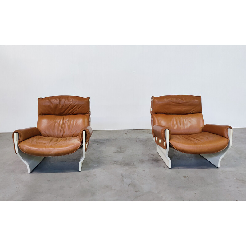 Pair of vintage Canada P110 armchairs by Osvaldo Borsani for Tecno, 1960s