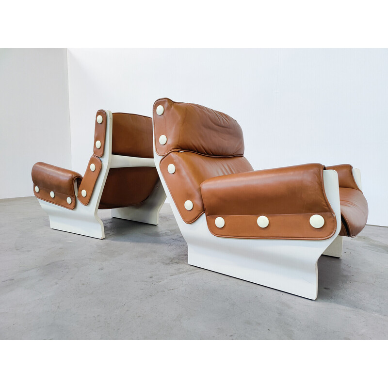 Pair of vintage Canada P110 armchairs by Osvaldo Borsani for Tecno, 1960s