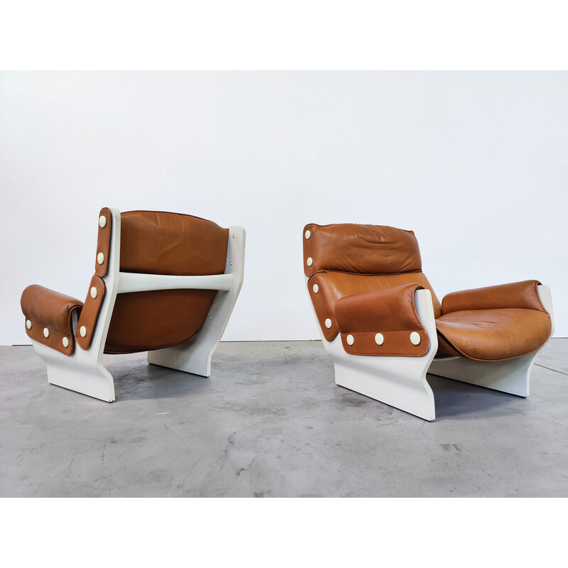 Paar vintage Canada P110 fauteuils van Osvaldo Borsani voor Tecno, jaren 1960