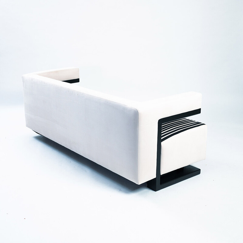 Vintage black and white Bauhaus sofa by Martin Gropius for Tecta