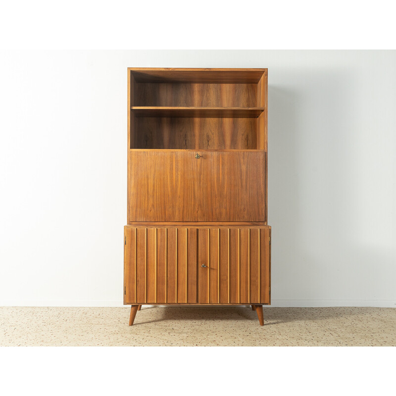 Vintage secretary in walnut veneer, Germany 1950s