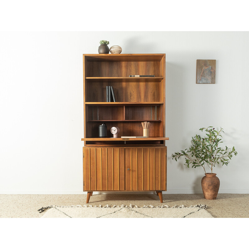 Vintage secretary in walnut veneer, Germany 1950s