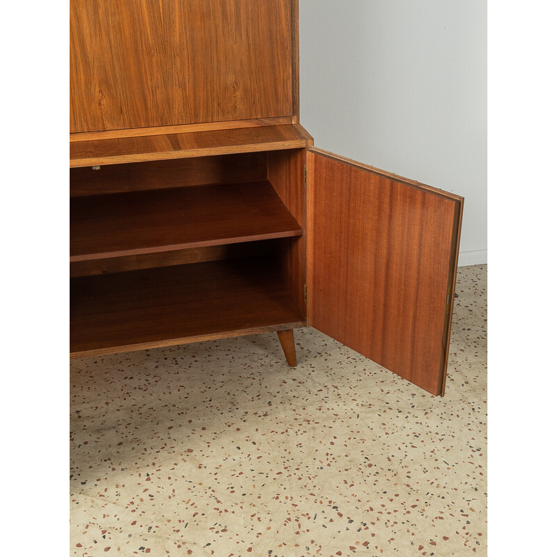 Vintage secretaire in walnootfineer, Duitsland 1950