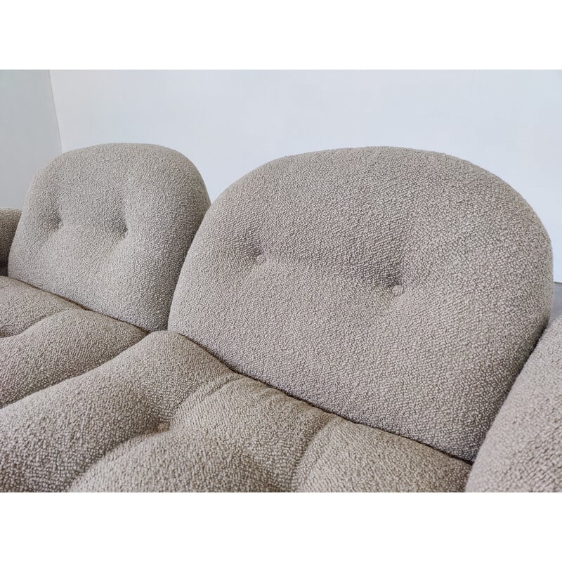 Mid-century Italian sofa in chrome and fabric, 1970s