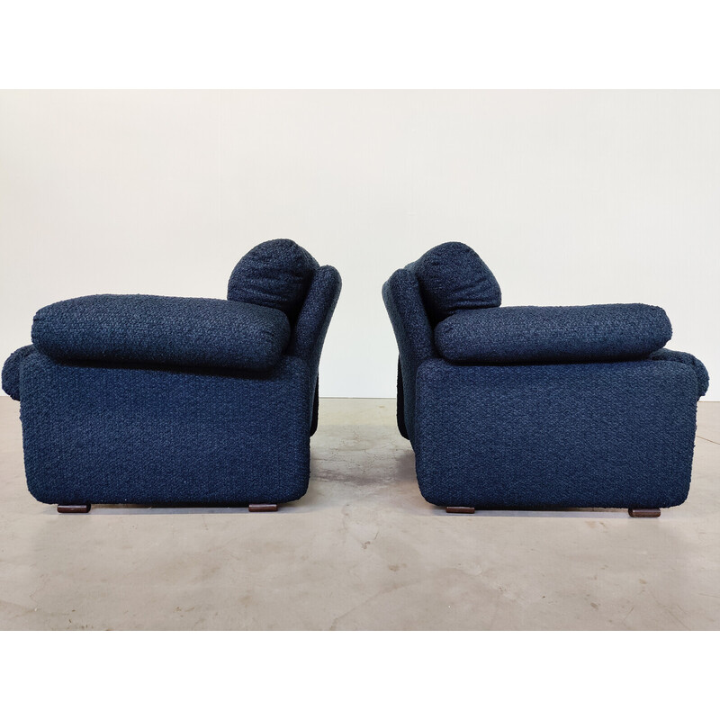 Pair of vintage Coronado armchairs by Tobia and Afra Scarpa for B and B Italia, 1960s