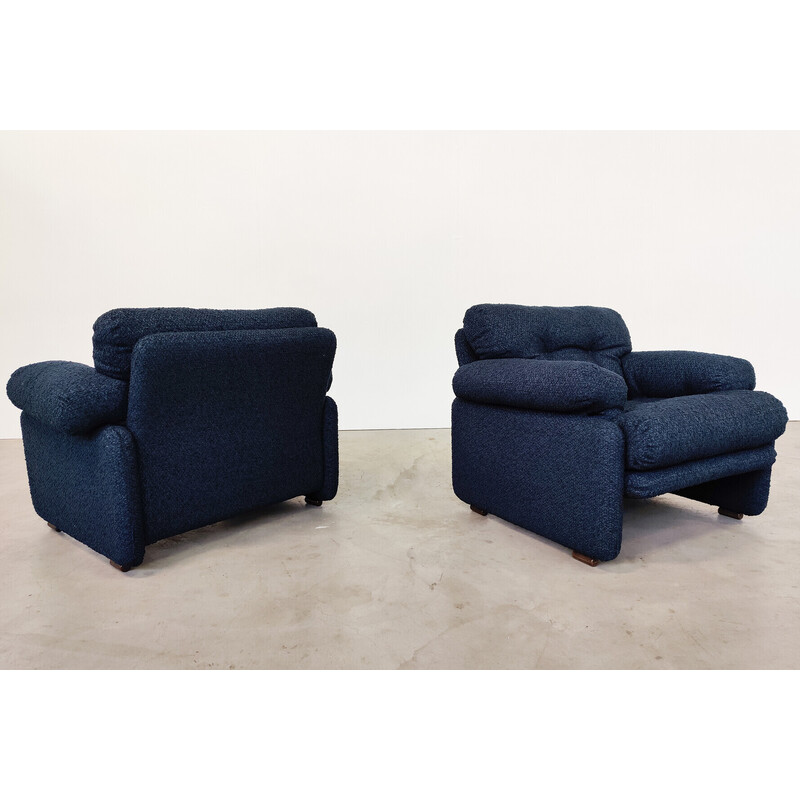 Pair of vintage Coronado armchairs by Tobia and Afra Scarpa for B and B Italia, 1960s