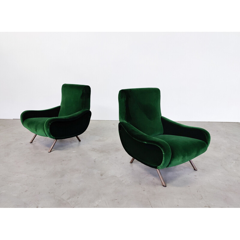 Pair of mid-century Zanuso armchairs for Arflex, 1950s