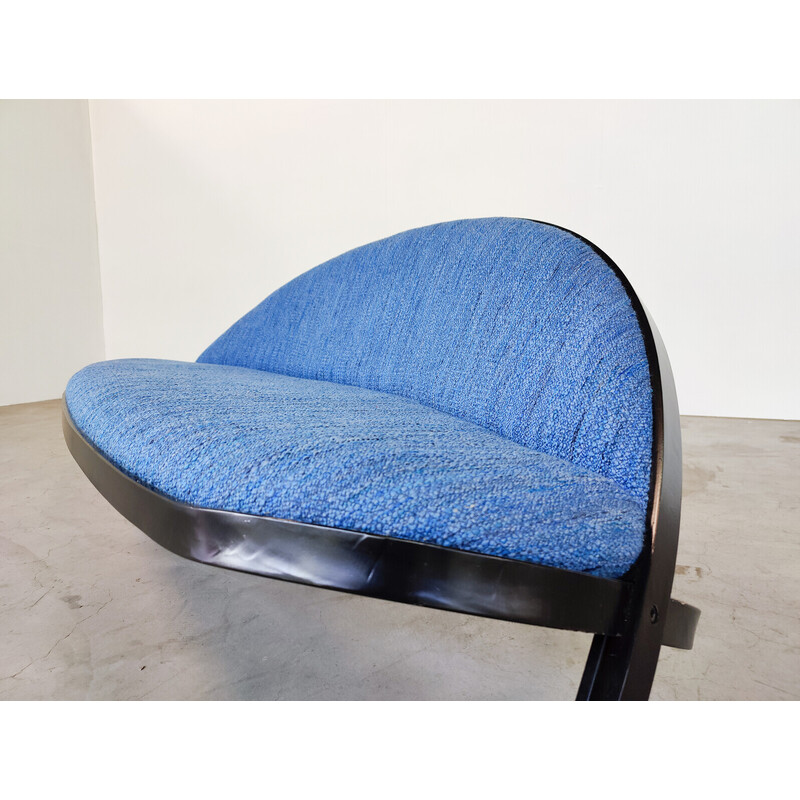 Blaues Sofa 'Saturno', italienischer Entwurf von Gastone Rinaldi für Rima, 1957