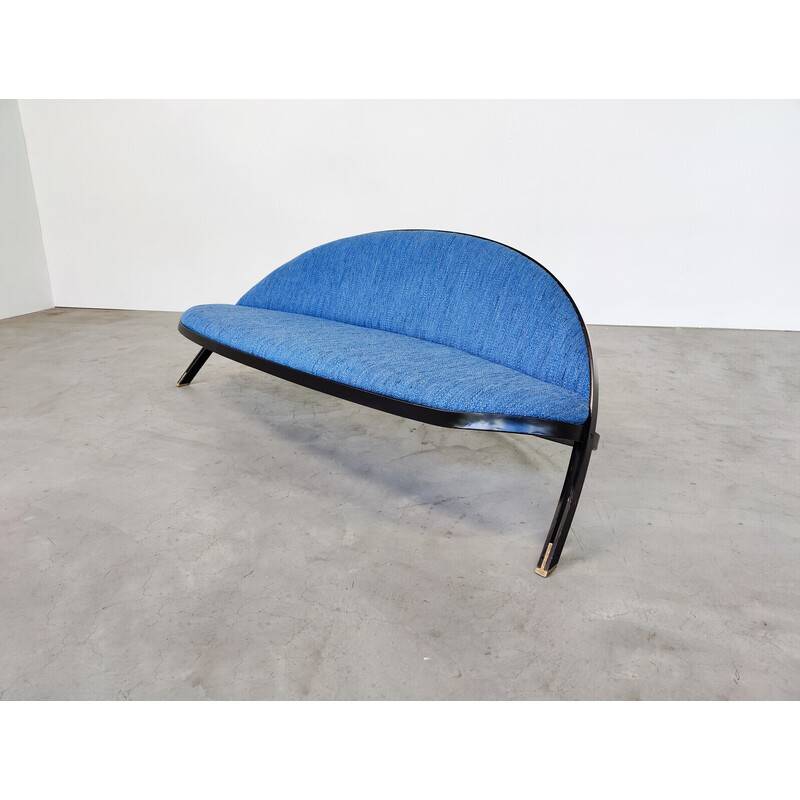 Italian vintage blue "Saturno" sofa by Gastone Rinaldi for Rima, 1957