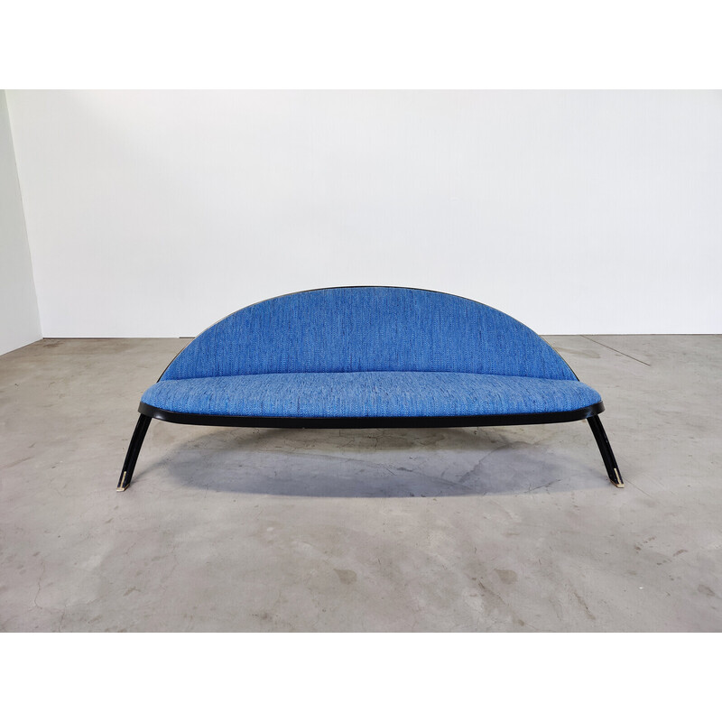 Italian vintage blue "Saturno" sofa by Gastone Rinaldi for Rima, 1957