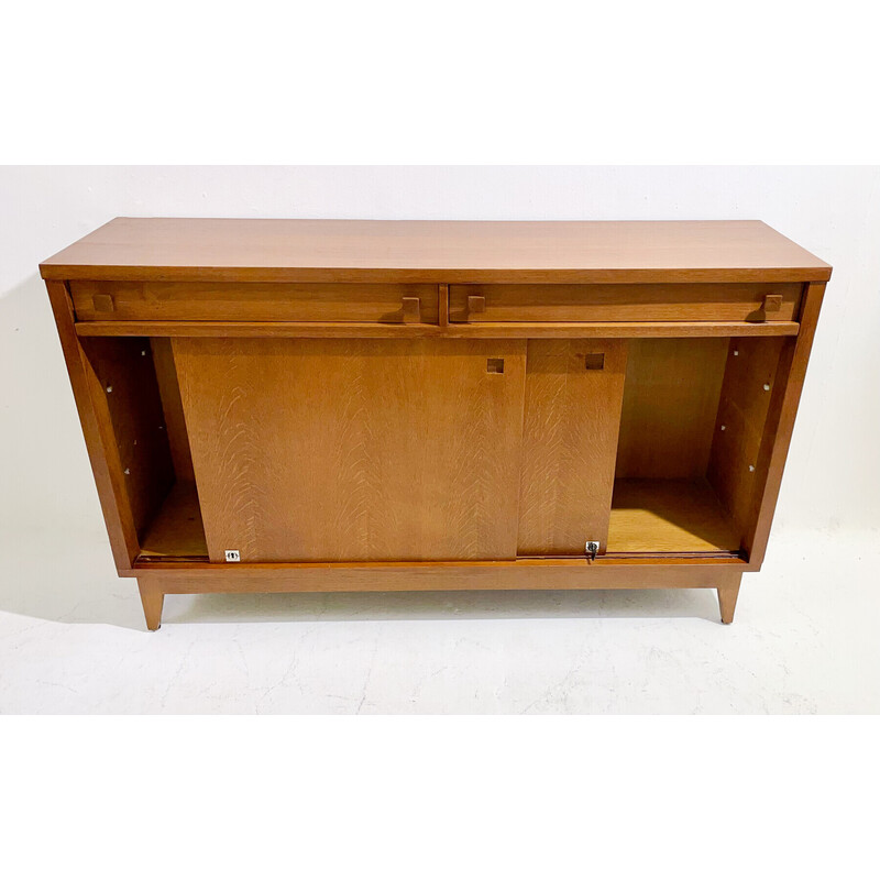 Credenza di metà secolo in legno di quercia di Emiel Veranneman, 1958