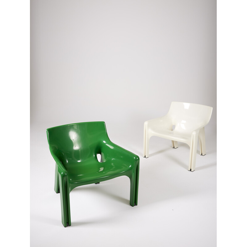 Pair of vintage Vicario armchairs by Vico Magistretti for Artemide, 1972