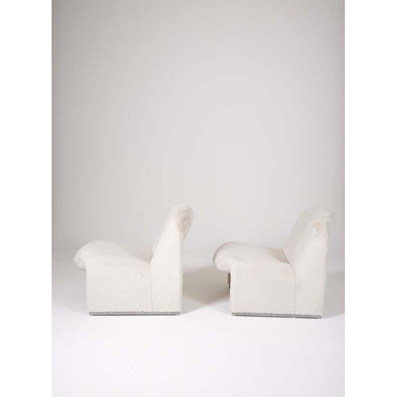 Pair of vintage Alky armchairs by Giancarlo Piretti for Artifort, Italy 1970