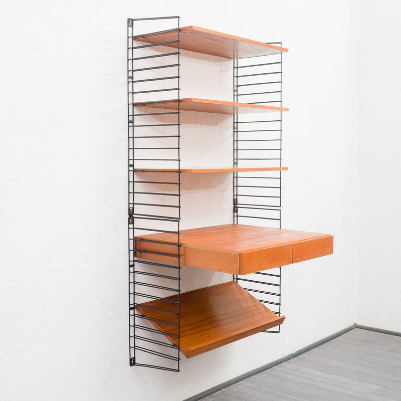 Mid-century teak shelving system by Musterring, 1960s