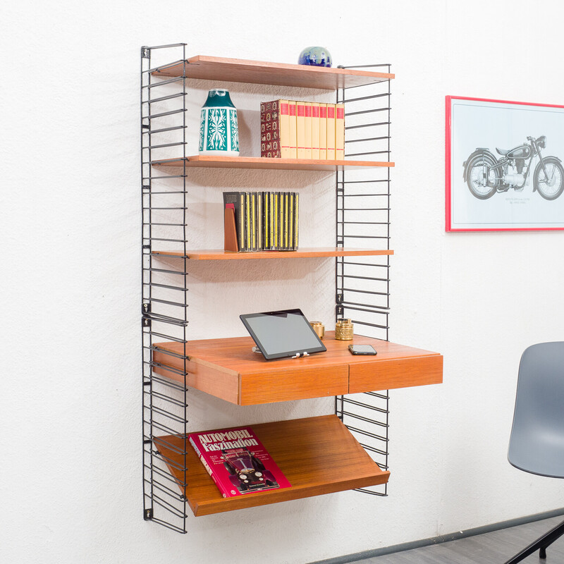 Mid-century teak shelving system by Musterring, 1960s