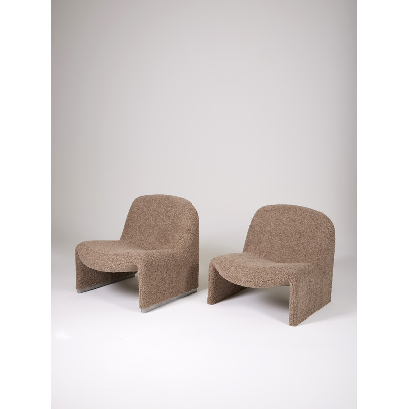 Pair of vintage Alky armchairs by Giancarlo Piretti for Artifort, Italy 1970