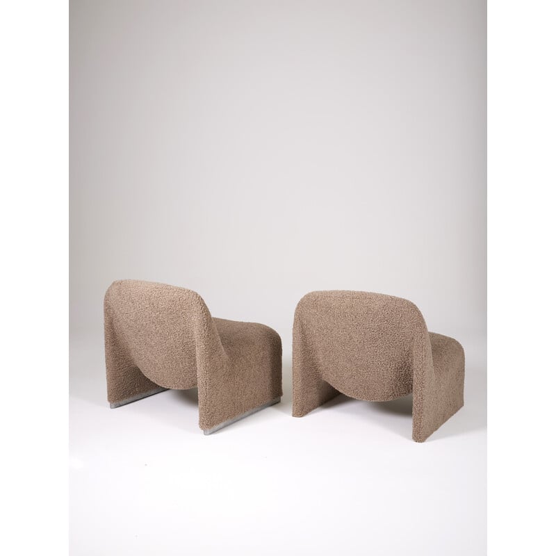 Pair of vintage Alky armchairs by Giancarlo Piretti for Artifort, Italy 1970