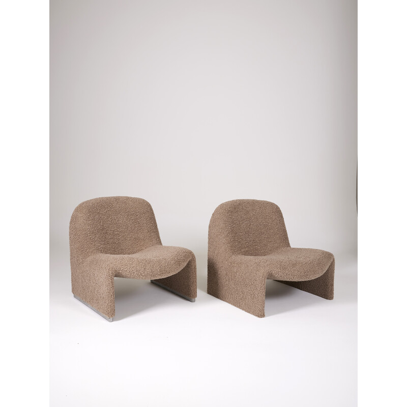 Pair of vintage Alky armchairs by Giancarlo Piretti for Artifort, Italy 1970