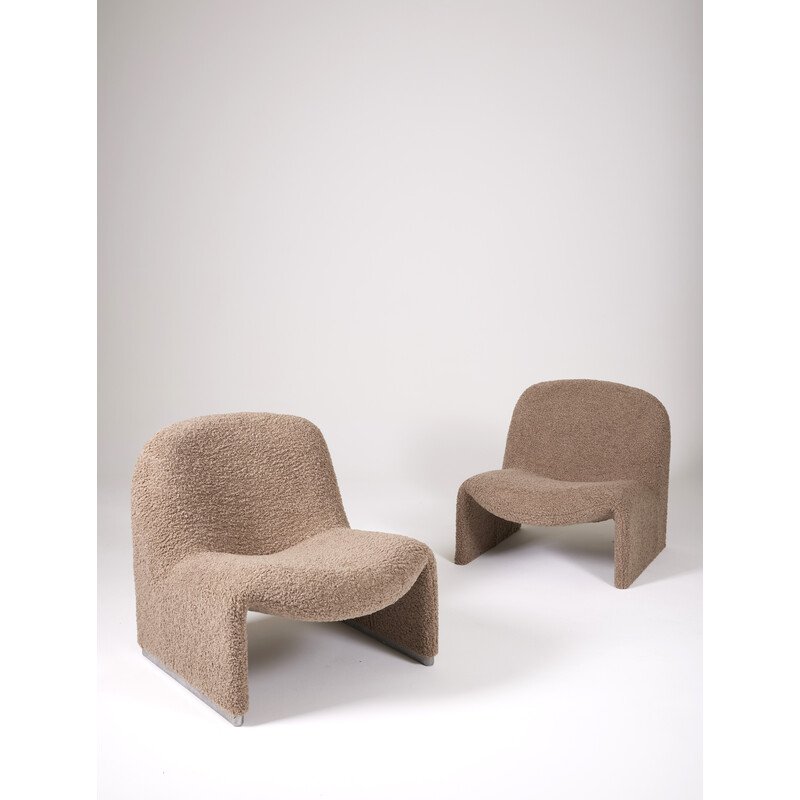 Pair of vintage Alky armchairs by Giancarlo Piretti for Artifort, Italy 1970