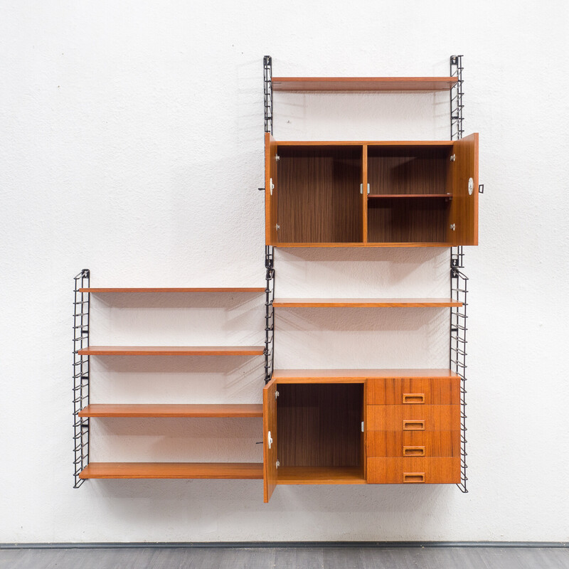 Mid-century teak shelving system by Musterring, 1960s