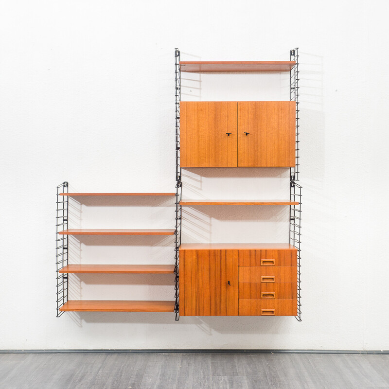 Mid-century teak shelving system by Musterring, 1960s