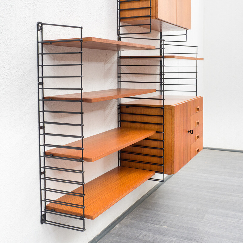 Mid-century teak shelving system by Musterring, 1960s