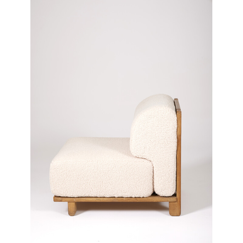 Vintage armchair by Guillerme Chambron, France 1960