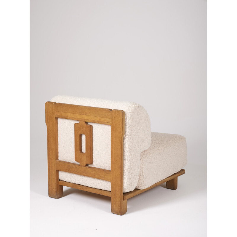 Vintage armchair by Guillerme Chambron, France 1960