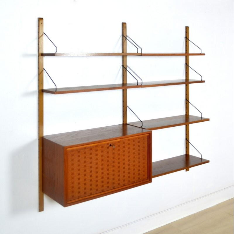 Modular bookcase system and secretary "Royal System" by Poul Cadovius - 1960s