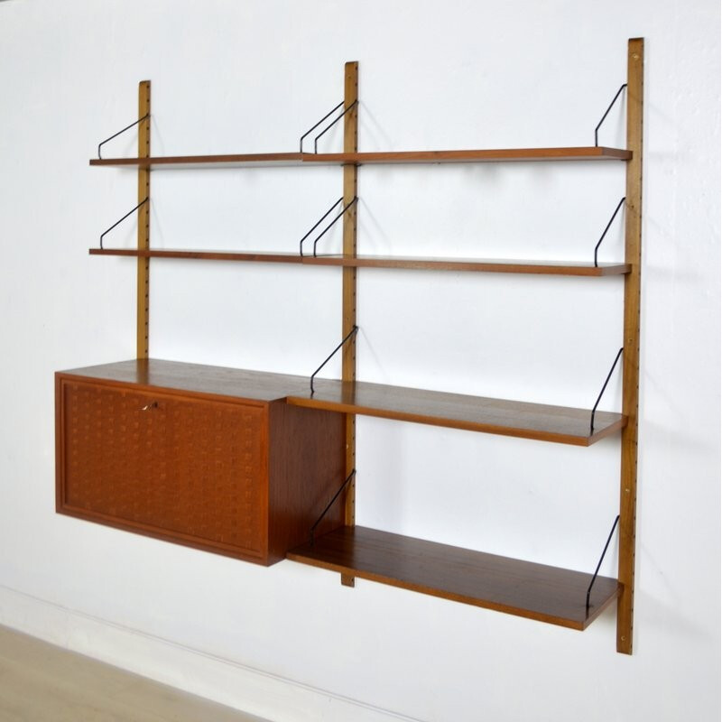 Modular bookcase system and secretary "Royal System" by Poul Cadovius - 1960s