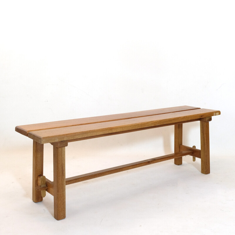 Vintage bench in solid mahogany, 1970