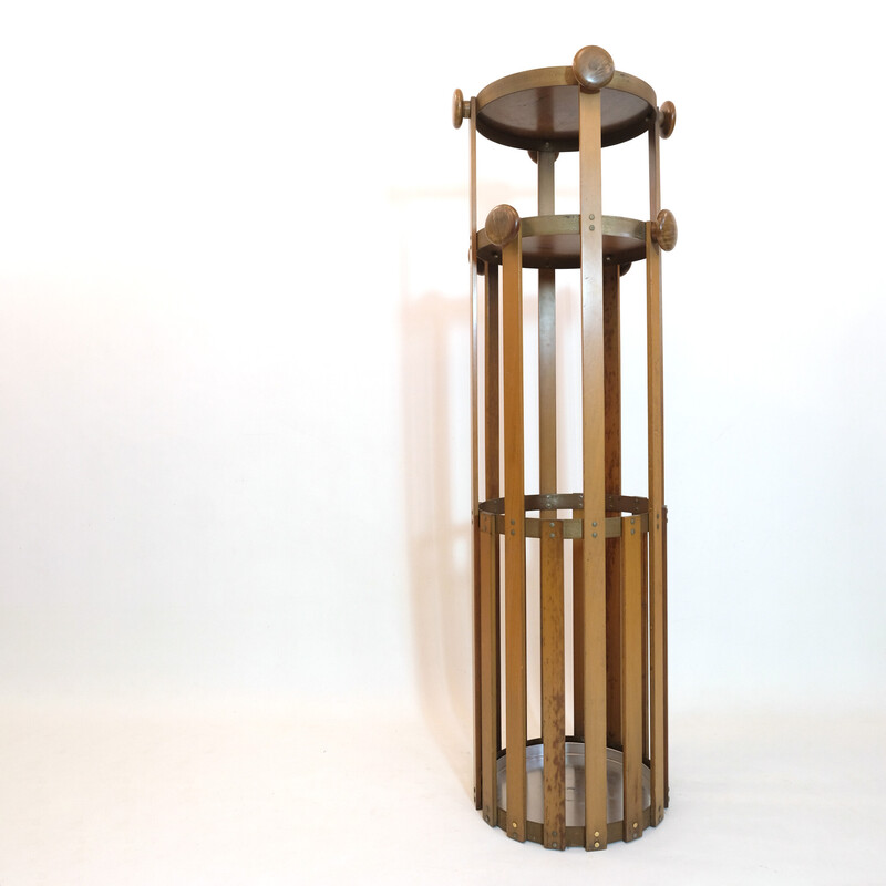 Vintage Italian coat rack on stand, 1960