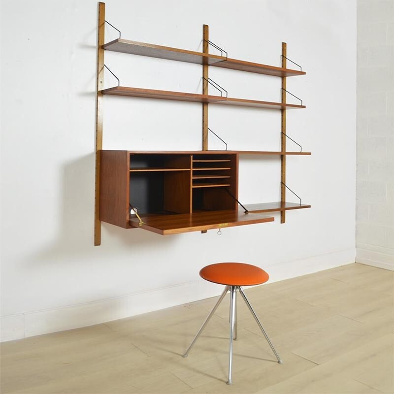 Modular bookcase system and secretary "Royal System" by Poul Cadovius - 1960s