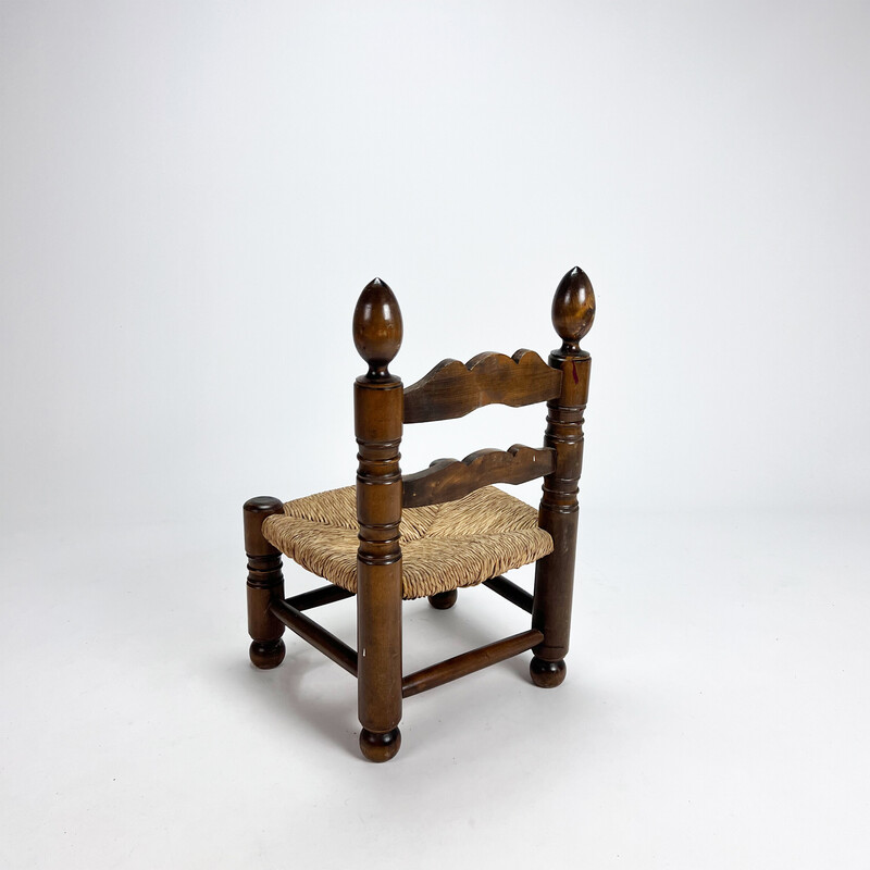 Chaise latérale vintage en jonc, 1700