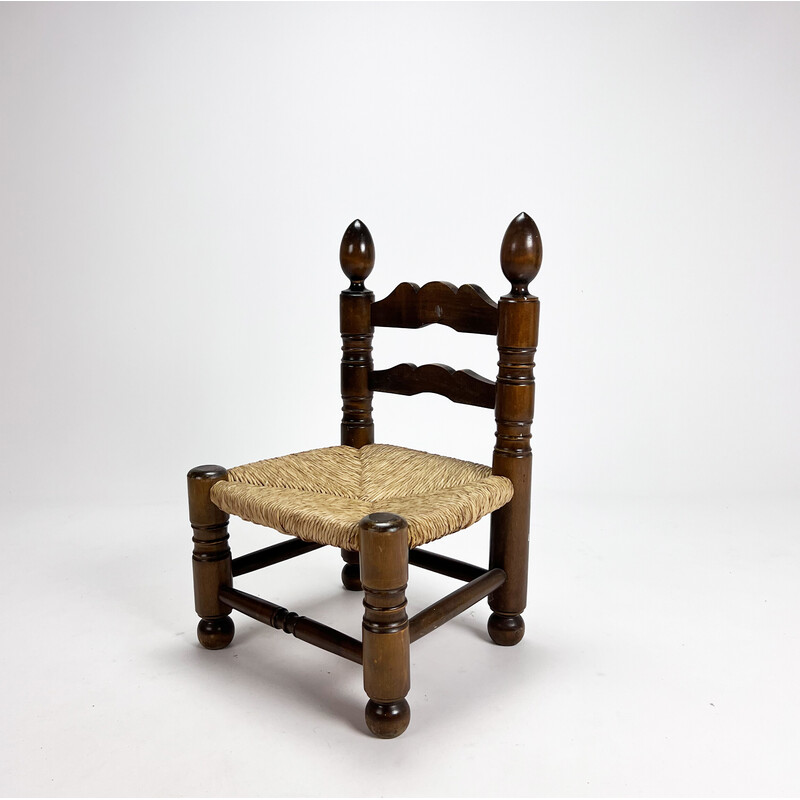 Chaise latérale vintage en jonc, 1700