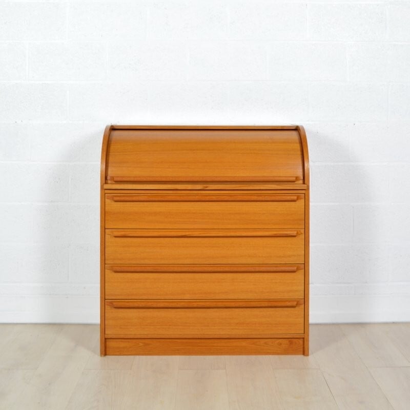 Mid-century Danish blond teck secretary - 1980s